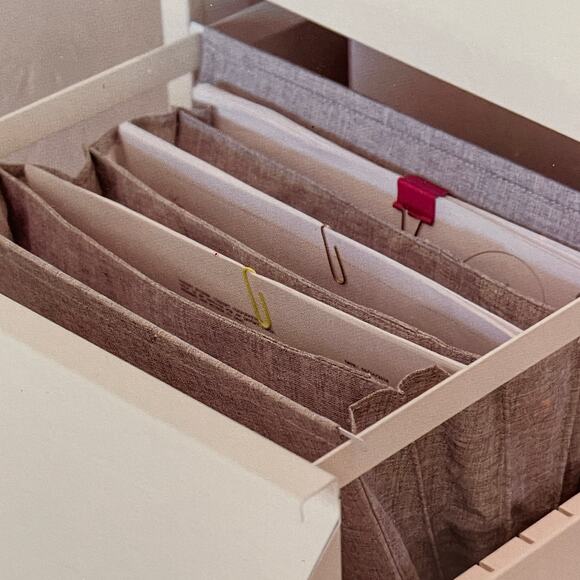 Hanging File Extra Capacity 4 Pocket Linen 2 Pack Standard Size - Picture 5 of 5